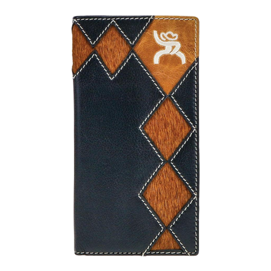 Hooey Roughy Crazy Horse Black & Brown Western Wallet RW004-BKBR