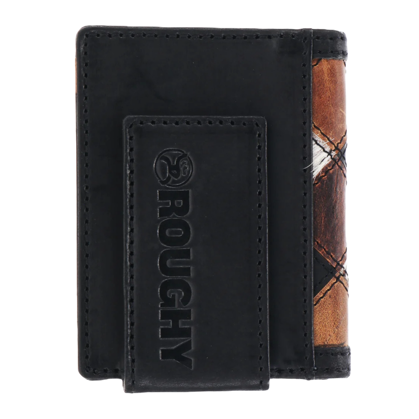 Hooey Smackdown Patchwork Western Black & Brown Bifold Wallet RFW009-BRBK