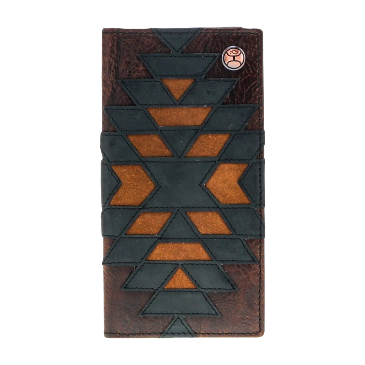 Hooey Kai Brown & Black Western Rodeo Wallet HW031-BRBK