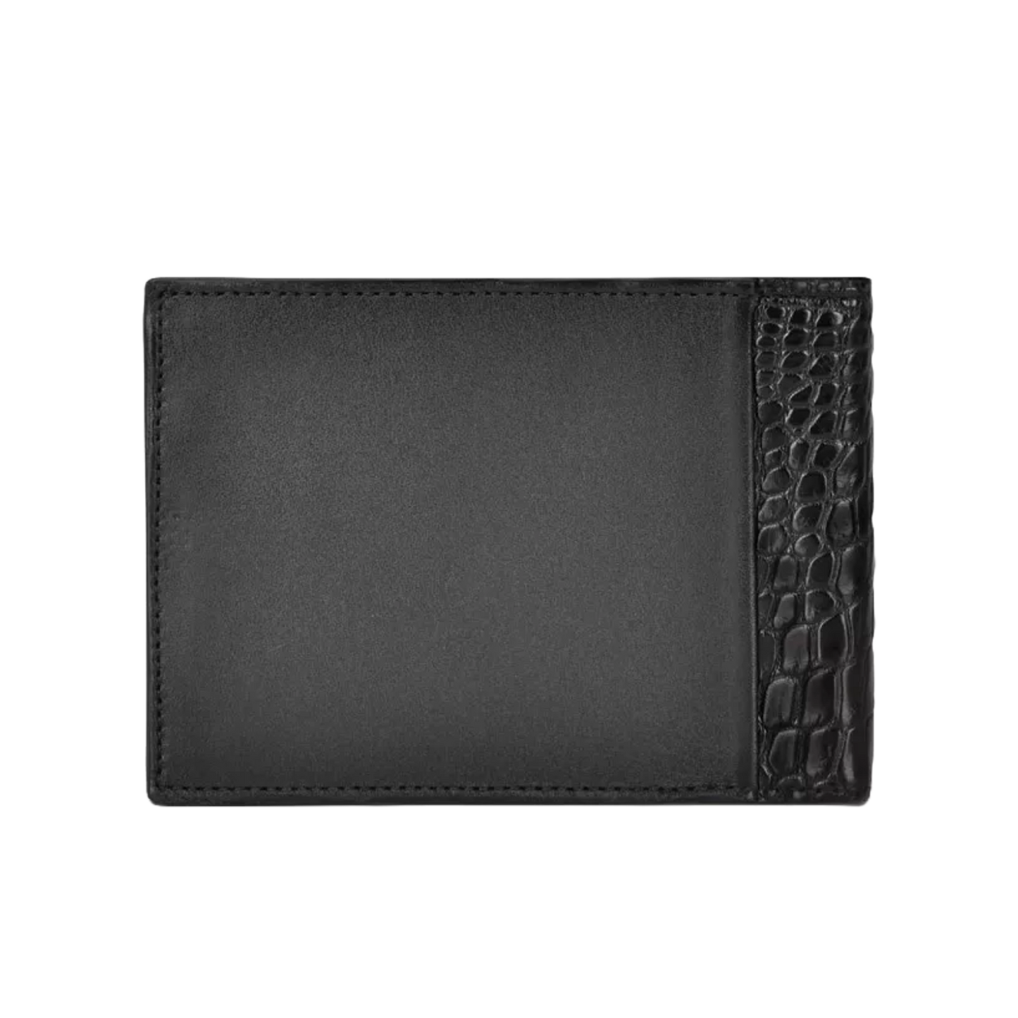 Cuadra Men's Black Niloticus Stitched Wallet DU477