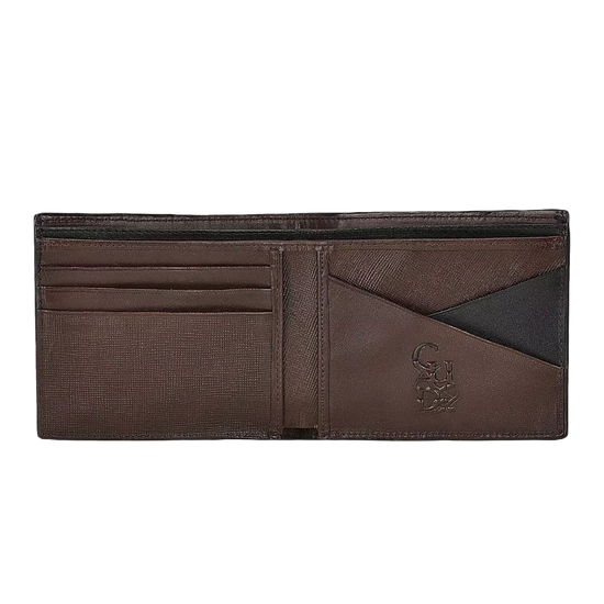 Cuadra Men's Black Niloticus Stitched Wallet DU477