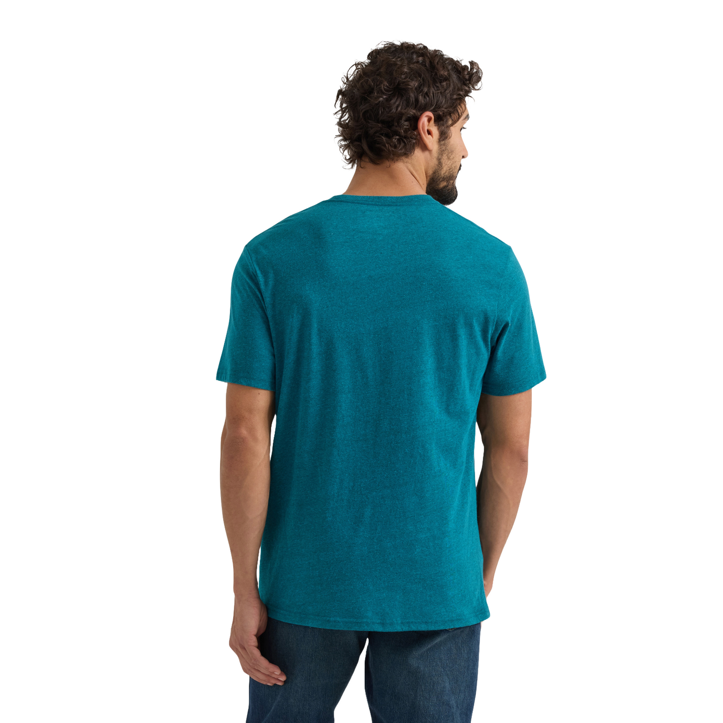 Wrangler Men's Retro Western Graphic Cyan Blue T-Shirt 112350032