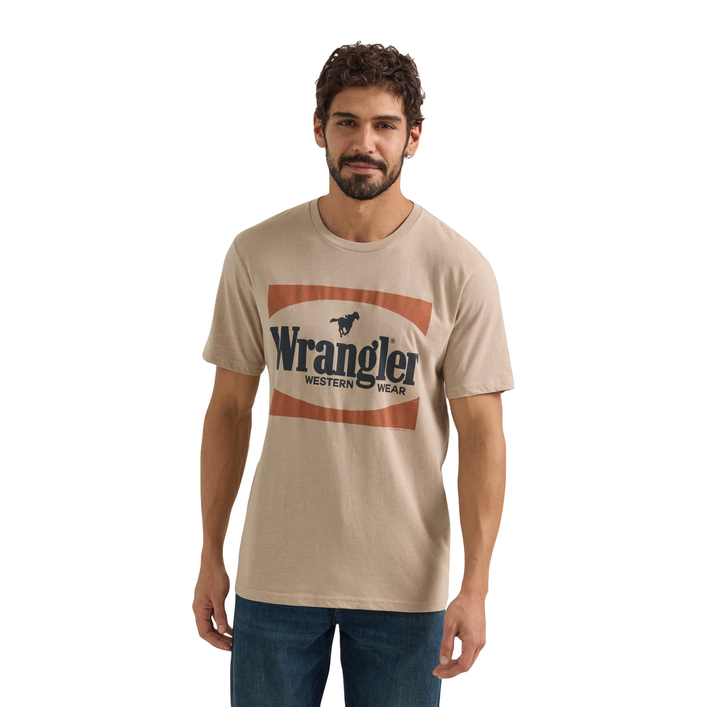 Wrangler Men's Western Graphic Tan Heather T-Shirt 112350054