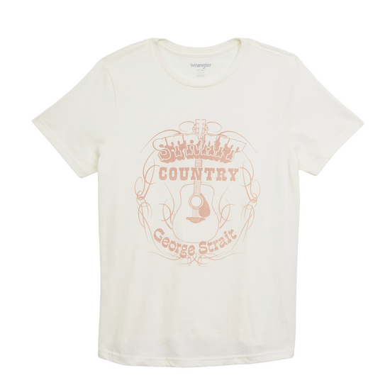 Wrangler Ladies George Strait Marshmallow White T-Shirt 112350062