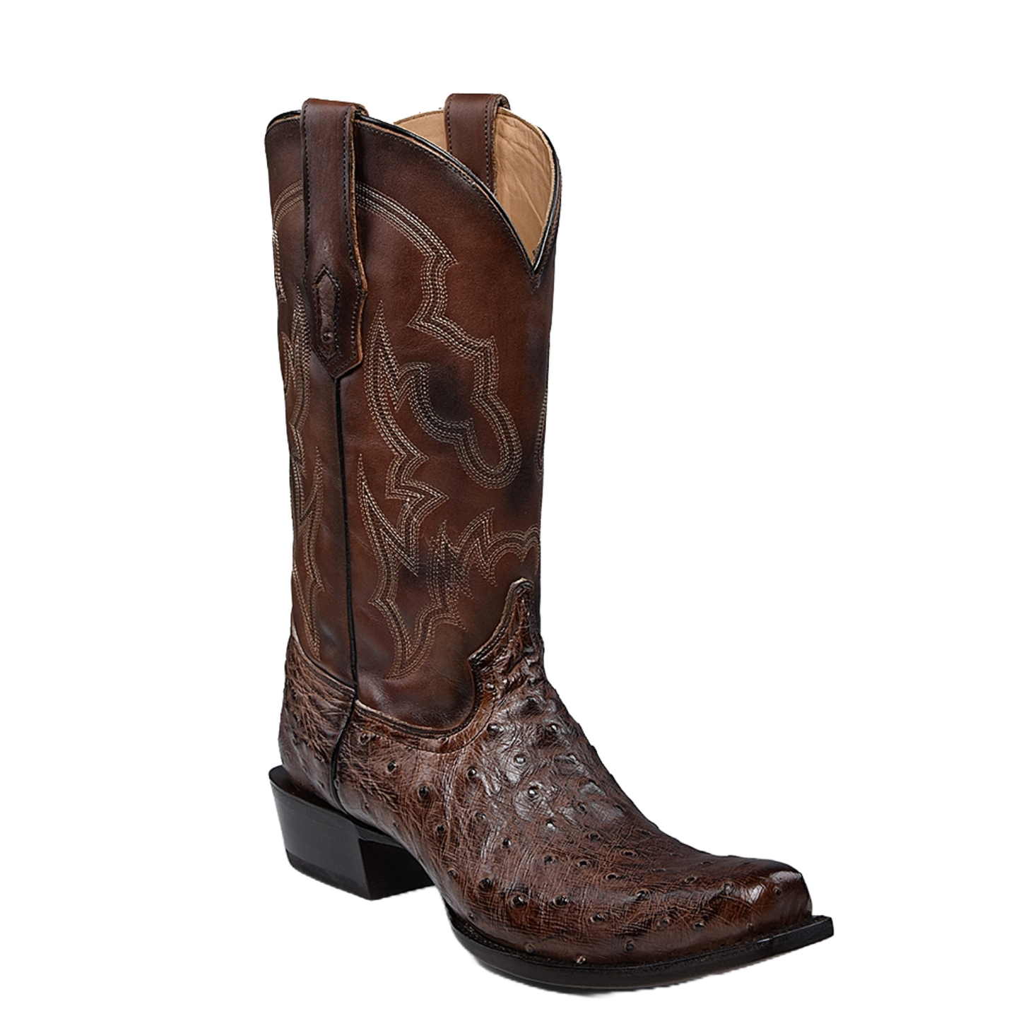 Corral Men's Brown Ostrich Narrow Square Toe Western Boots A4548