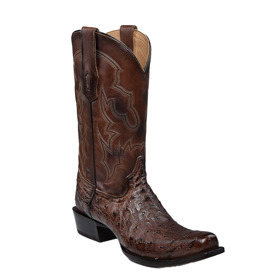 Corral Men's Brown Ostrich Narrow Square Toe Western Boots A4548