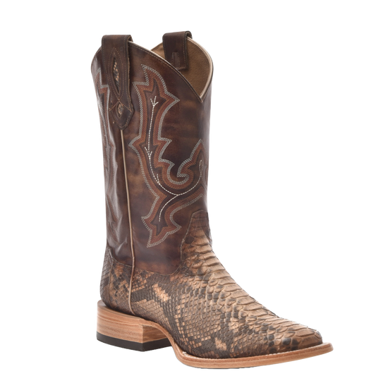 Corral Men's Taupe Python Wide Square Toe Western Boots B5000