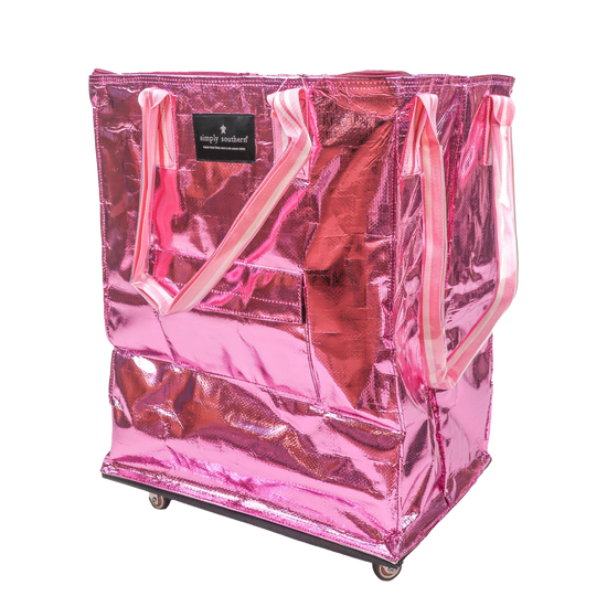 Simply Southern Pink Rolling Tote Bag 0124-BAG-ROLLTOTE-PINK