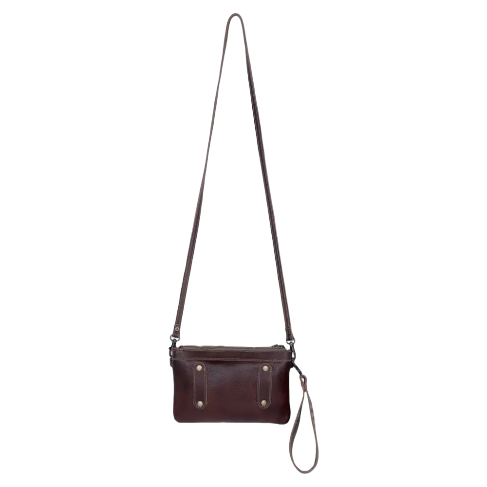 Myra Bag Ladies Streaks Delight Hairon Brown Crossbody Belt Bag S-3305