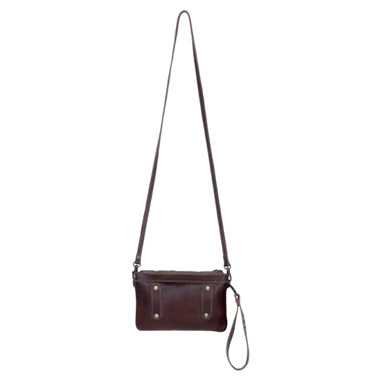 Myra Bag Ladies Streaks Delight Hairon Brown Crossbody Belt Bag S-3305