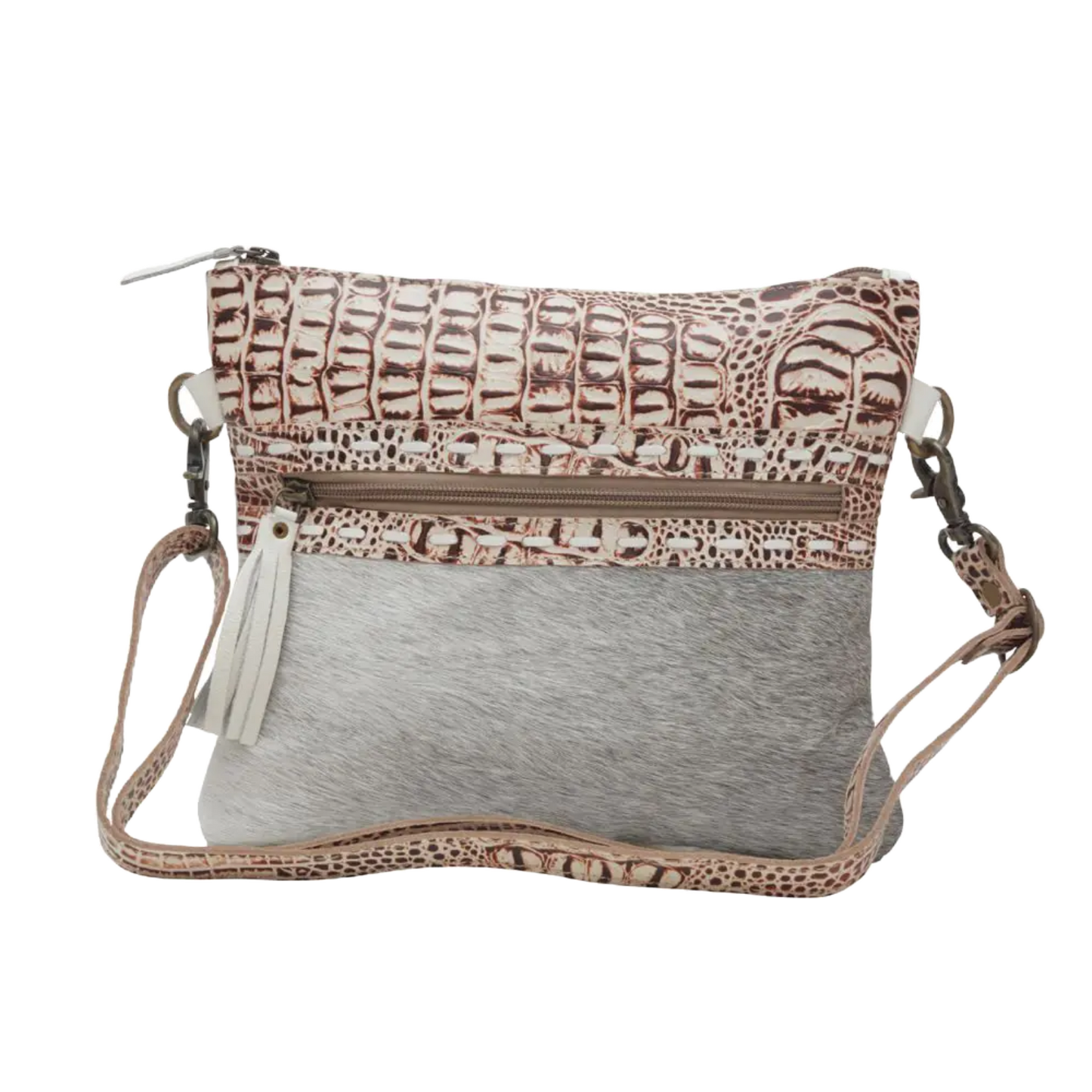 Myra Bag Ladies Smokey Blaze Light Grey Crossbody Bag S-6216