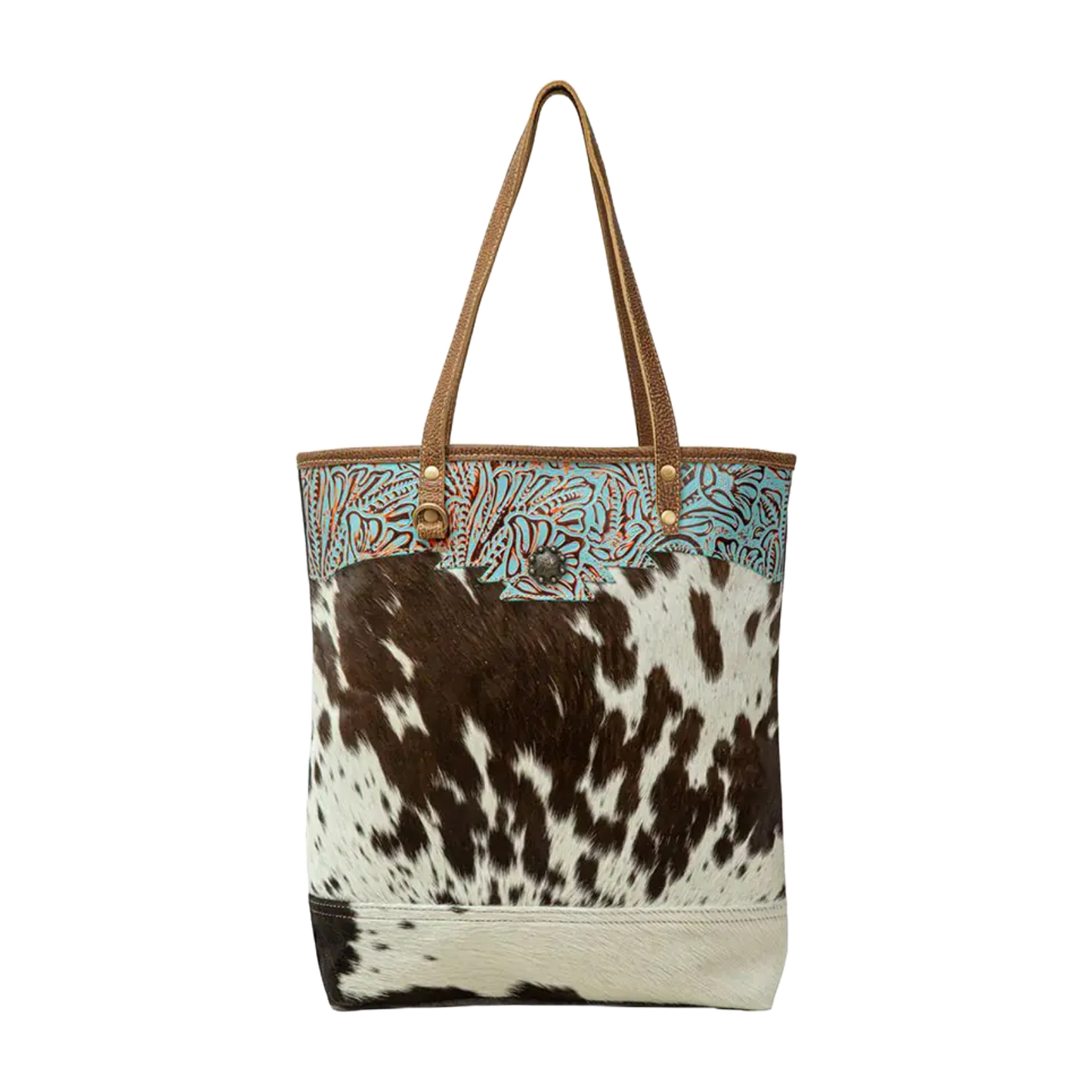 Myra Bag Ladies Sooty Specks Canvas & Hairon Tote Bag S-3338