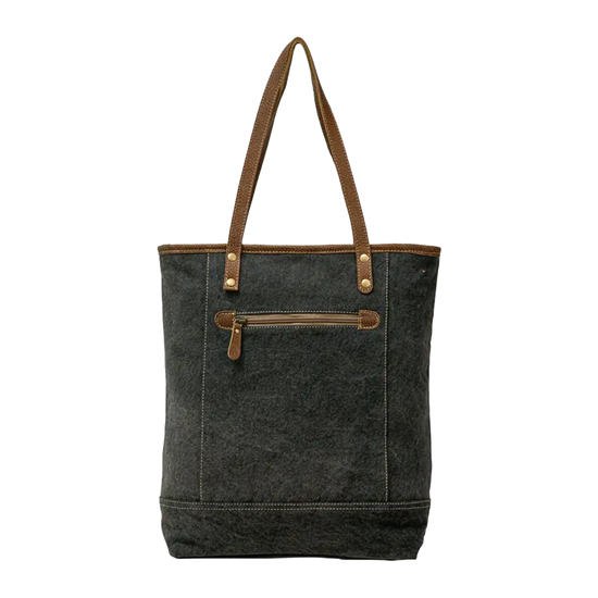 Myra Bag Ladies Sooty Specks Canvas & Hairon Tote Bag S-3338