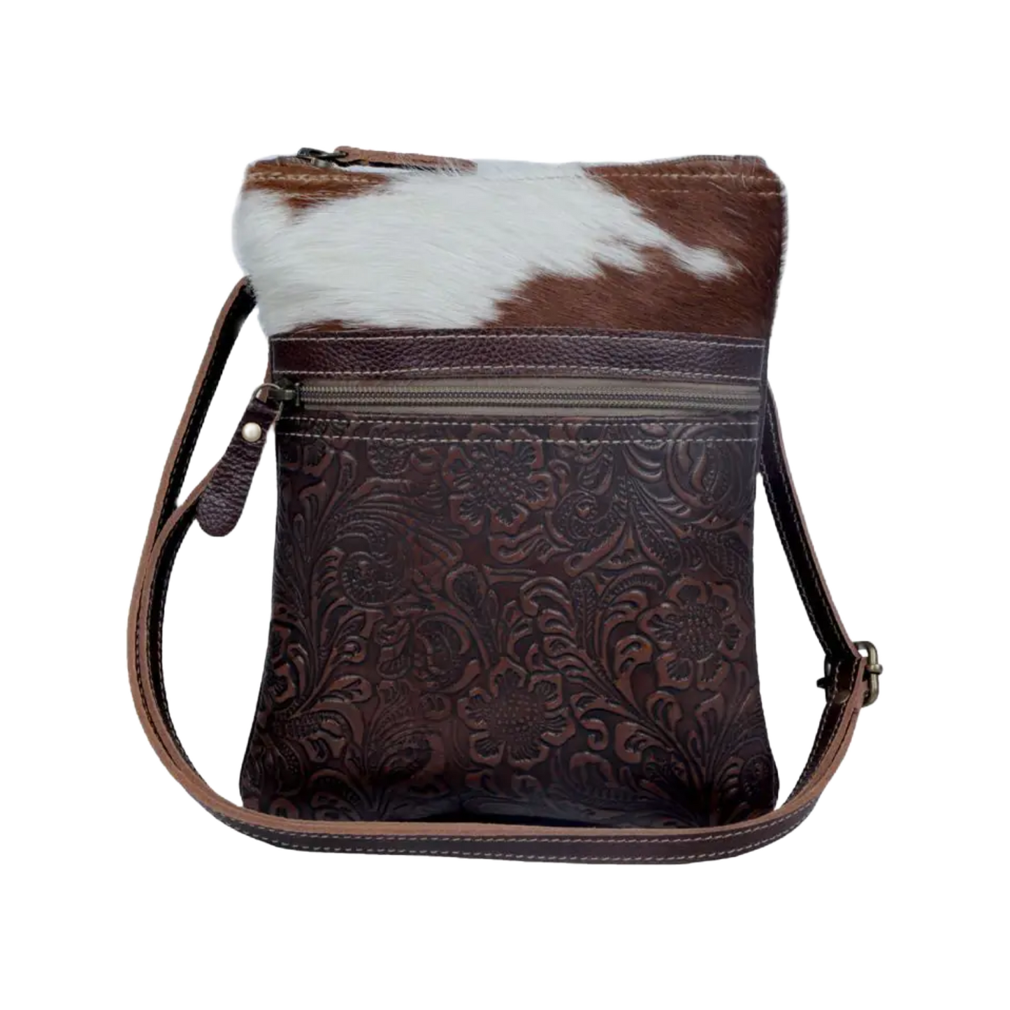 Myra Bag Ladies Tangled Vine Hairon & Leather Crossbody Bag S-3393