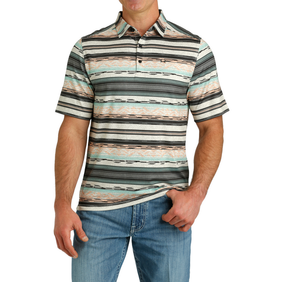 Cinch Men's Arenaflex Multicolor Stripe Polo MTK1865029