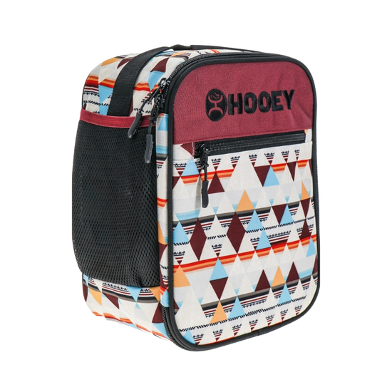 Hooey Lunch Box Cream Aztec Pattern With Black Handle HLB005-CRBK