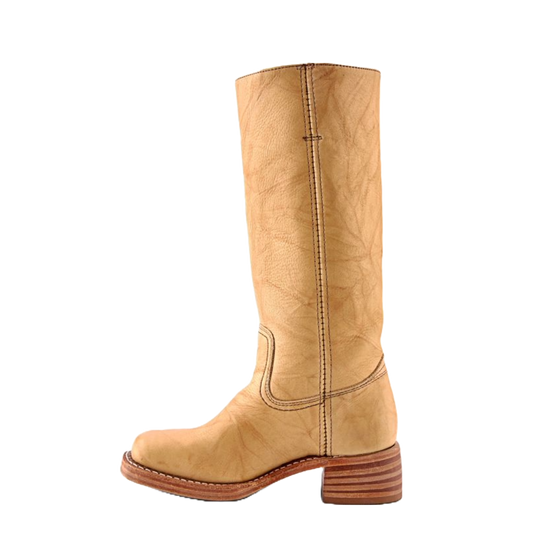 Frye Ladies Campus 14L Banana Montana Leather Tall Boots 3477050-BAN