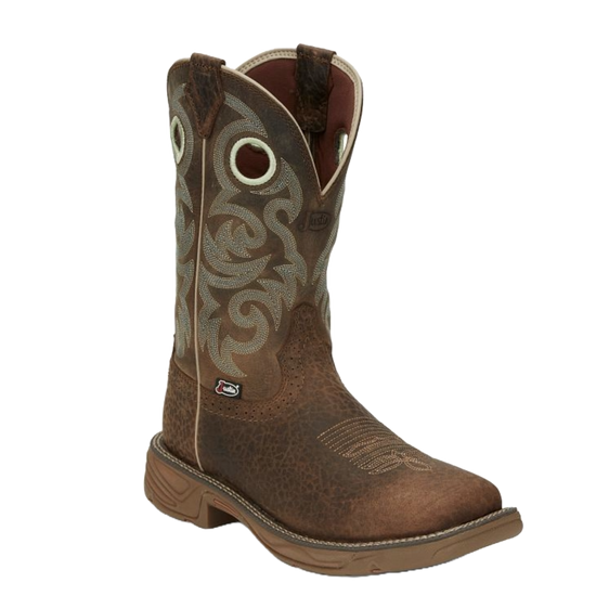 Justin stampede square toe boots on sale