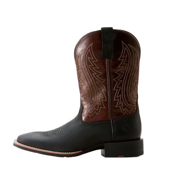 Ariat Men's Sport Big Country Basic Black & Mahogany Cowboy Boot 10053629