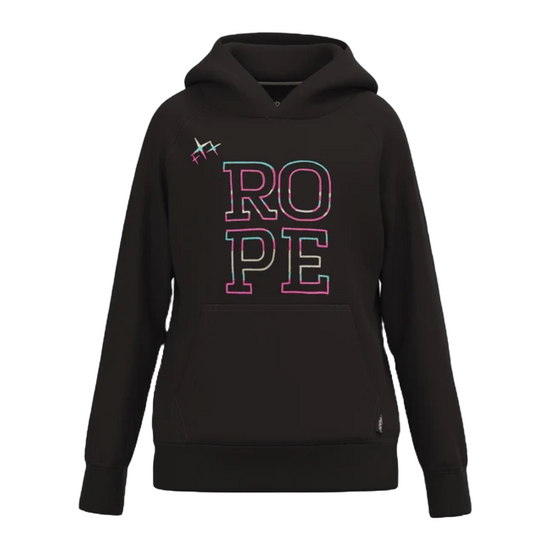 Hooey Youth Girls Rope Like A Girl Graphic Black Hoodie HH1228BK-Y