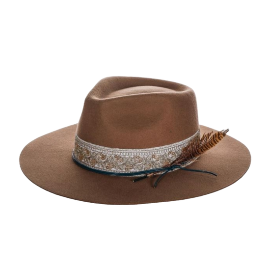 Justin Men's Jessie Vintage Premium Wool Pecan Felt Hat JF01TFJSSE32