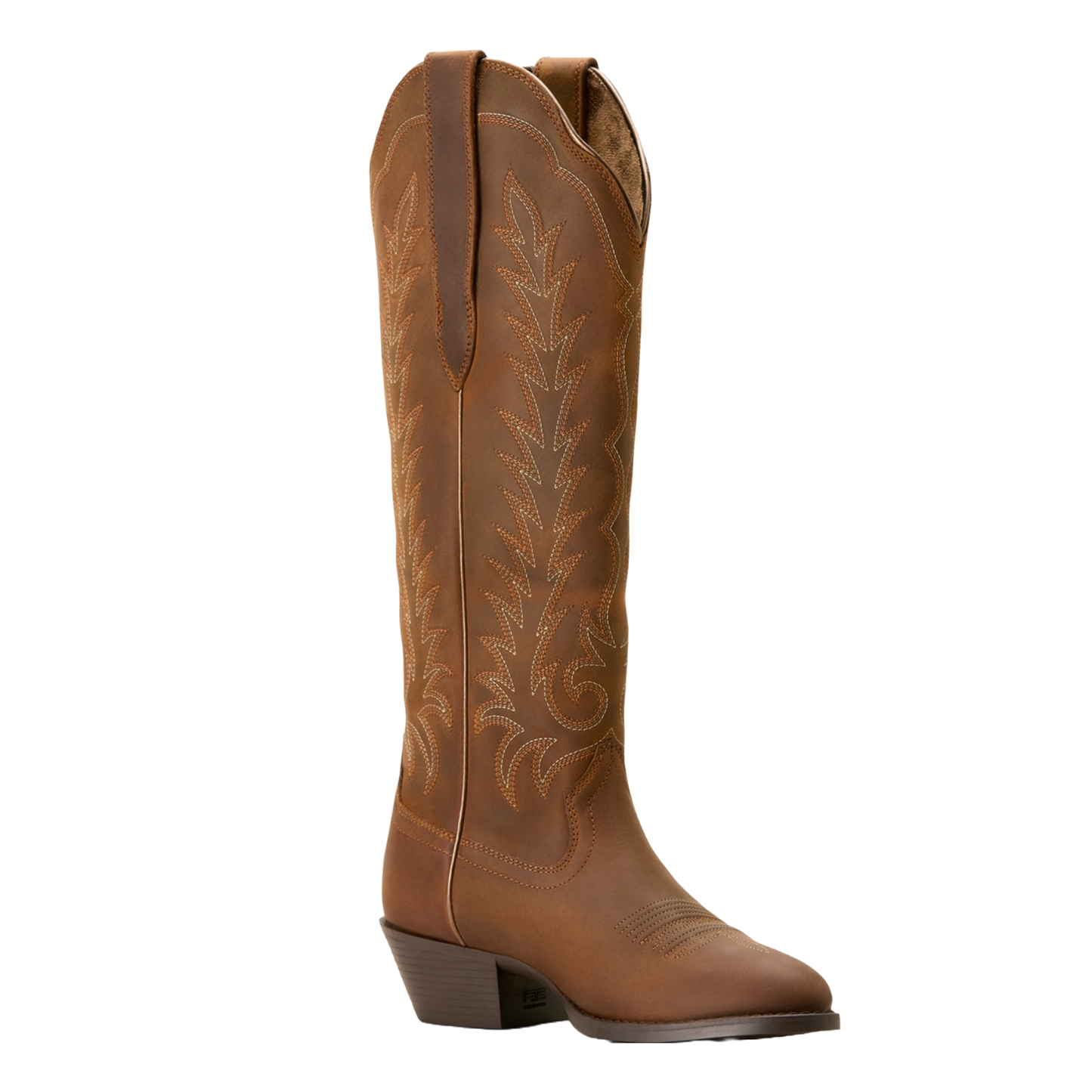 Ariat Ladies Heritage Stretchfit Tall Distressed Brown Western Boots 10053783