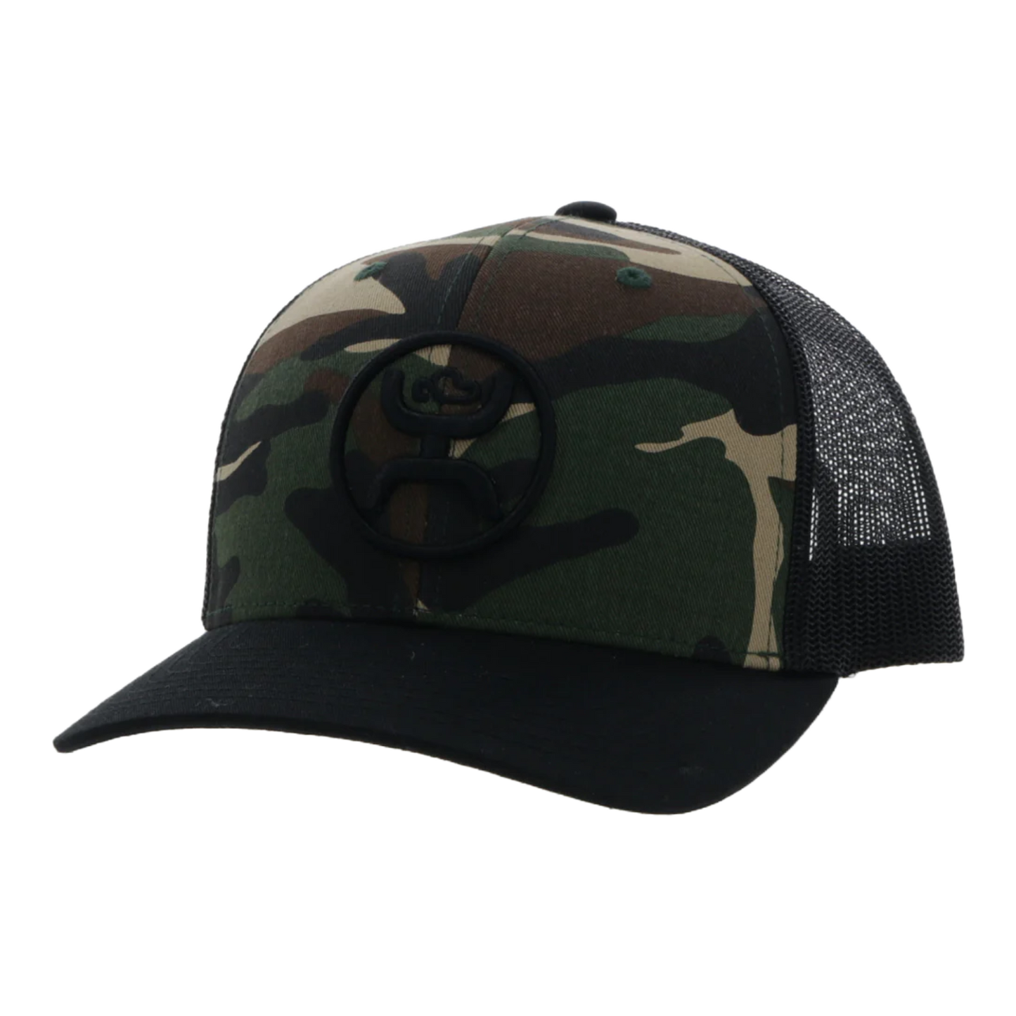 Hooey "O Classic" 6-Panel Camo & Black Snapback Hat 2309T-CABK