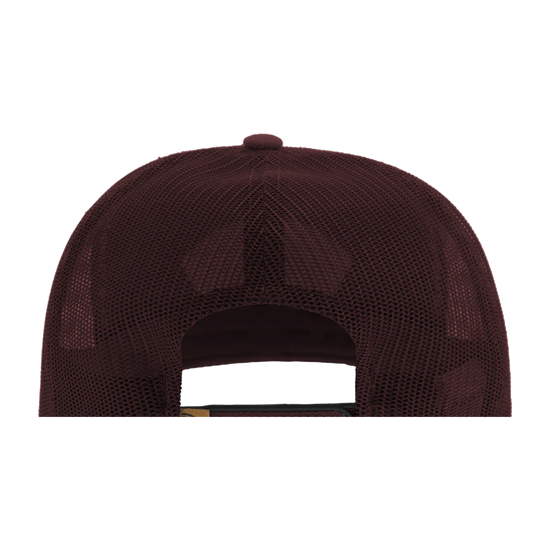 Hooey 'Cavvy' Punchy Leather Patch Maroon Trucker Hat 5032T-MA