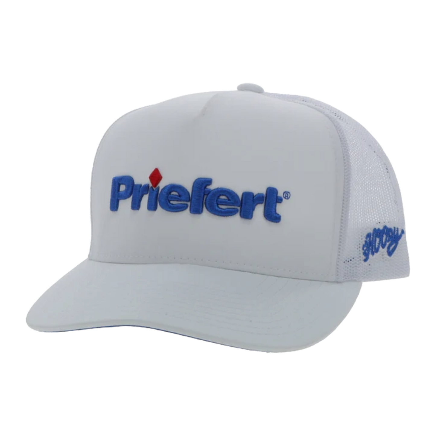 Hooey Priefert Graphic White & Blue Trucker Cap 2371T-WH