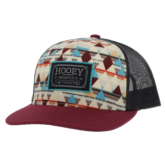 Hooey "Horizon" Cream Pattern Charcoal Snapback Hat 2402T-CRCH