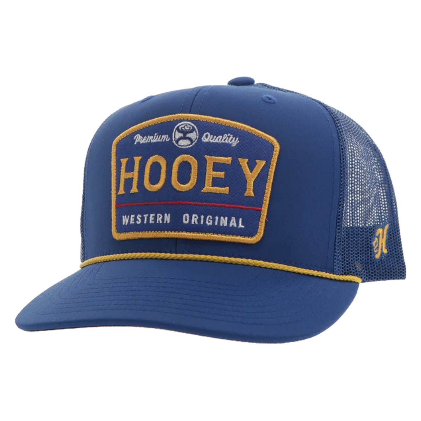 Hooey 'Trip' Blue & Yellow Patch Blue Trucker Cap 2408T-BL