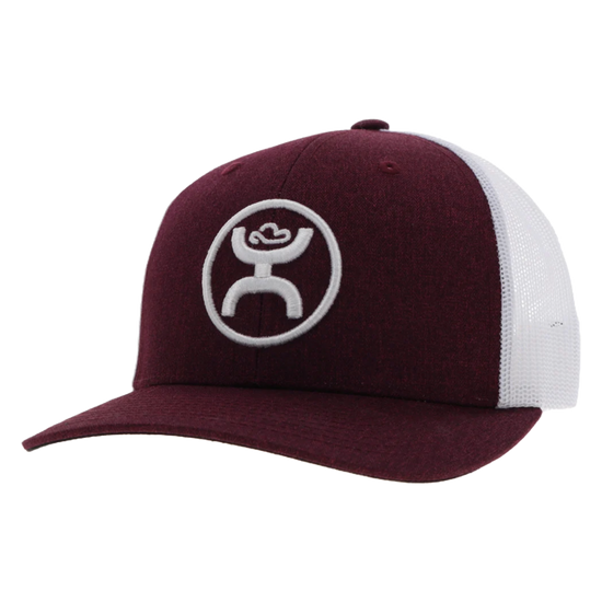 Hooey "O-Classic" 6-Panel Maroon & White Snapback Hat 2409T-MAWH