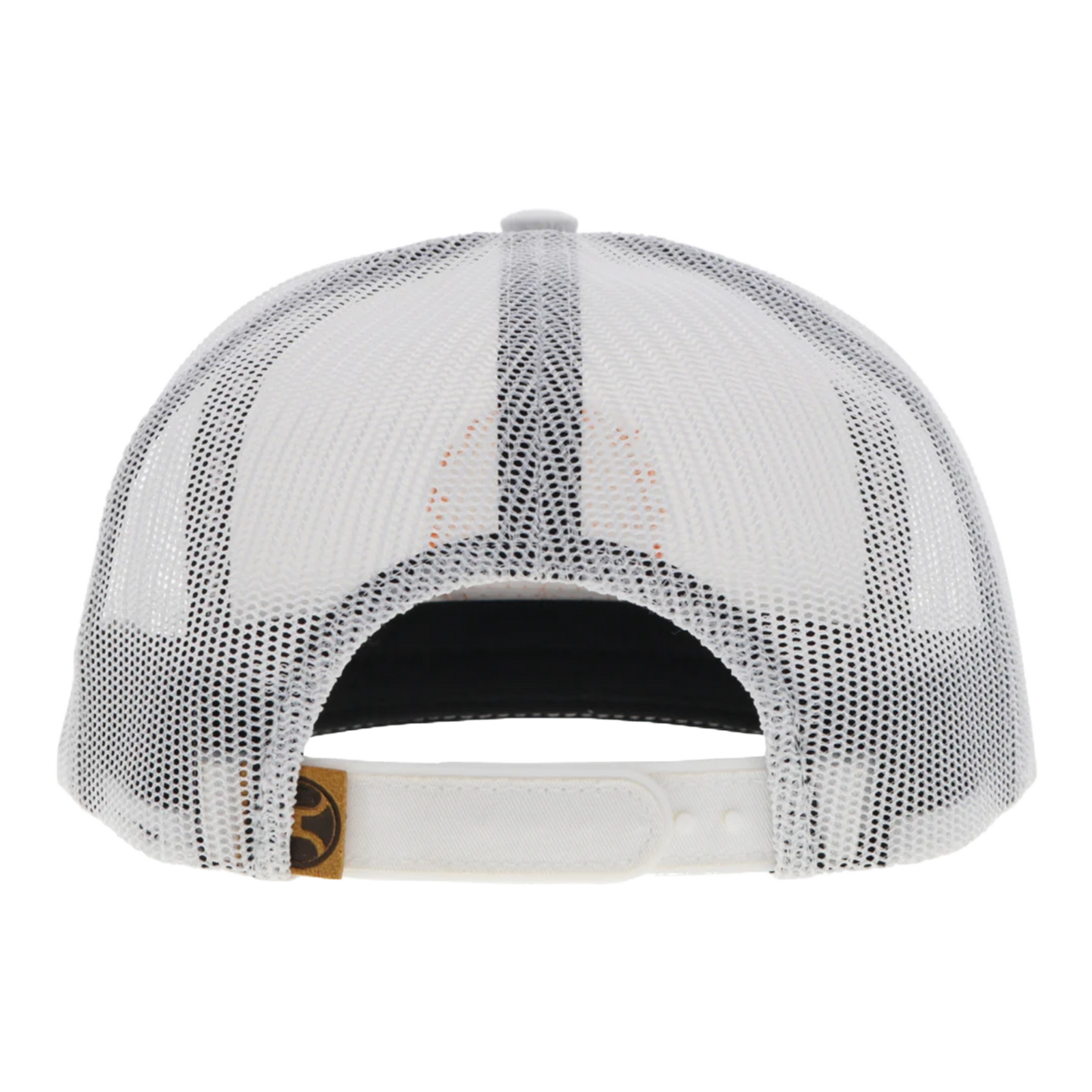 Hooey "Spur" 5-Panel Leather Patch White Snapback Hat 2414T-WH