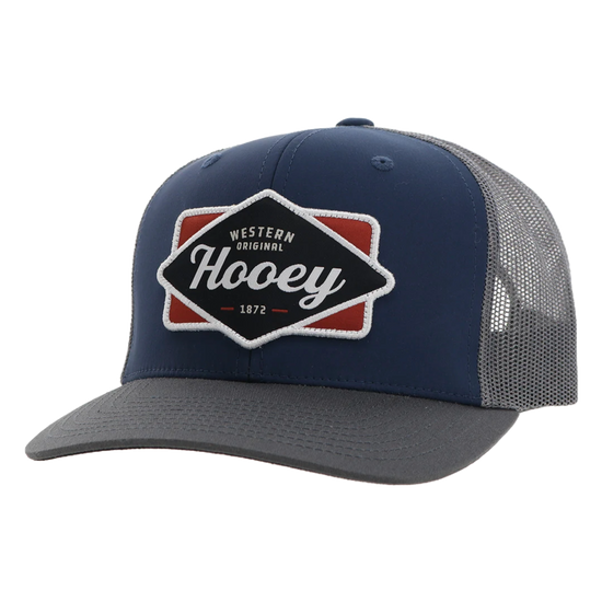 Hooey "Diamond" 6-Panel Navy & Grey Snapback Hat 2422T-NVGY