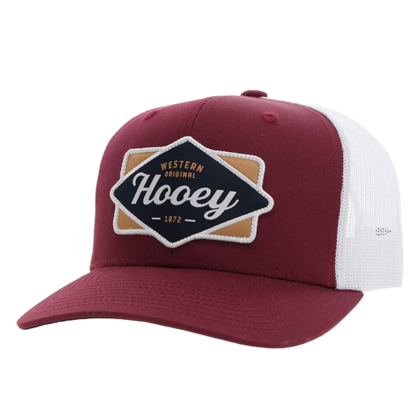 Hooey "Diamond" 6-Panel Red & White Snapback Hat 2422T-RDWH