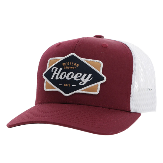 Hooey "Diamond" 6-Panel Red & White Snapback Hat 2422T-RDWH