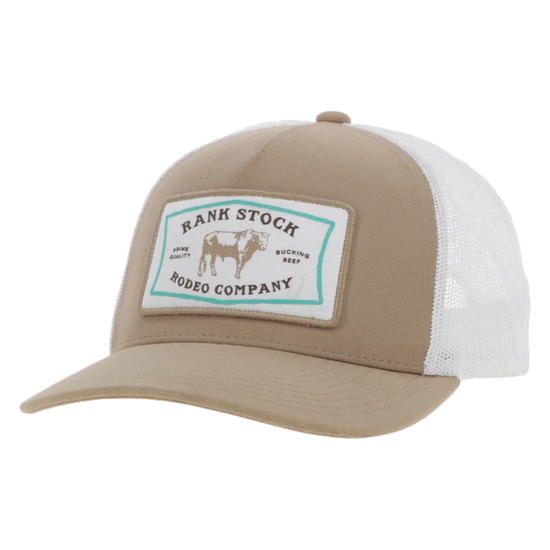 Hooey "Rank Stock" 5-Panel Tan & White Snapback Hat 2461T-TNWH