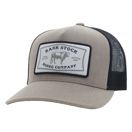 Hooey "Rank Stock" 5-Panel Tan & Black Snapback Hat 2461T-TNBK