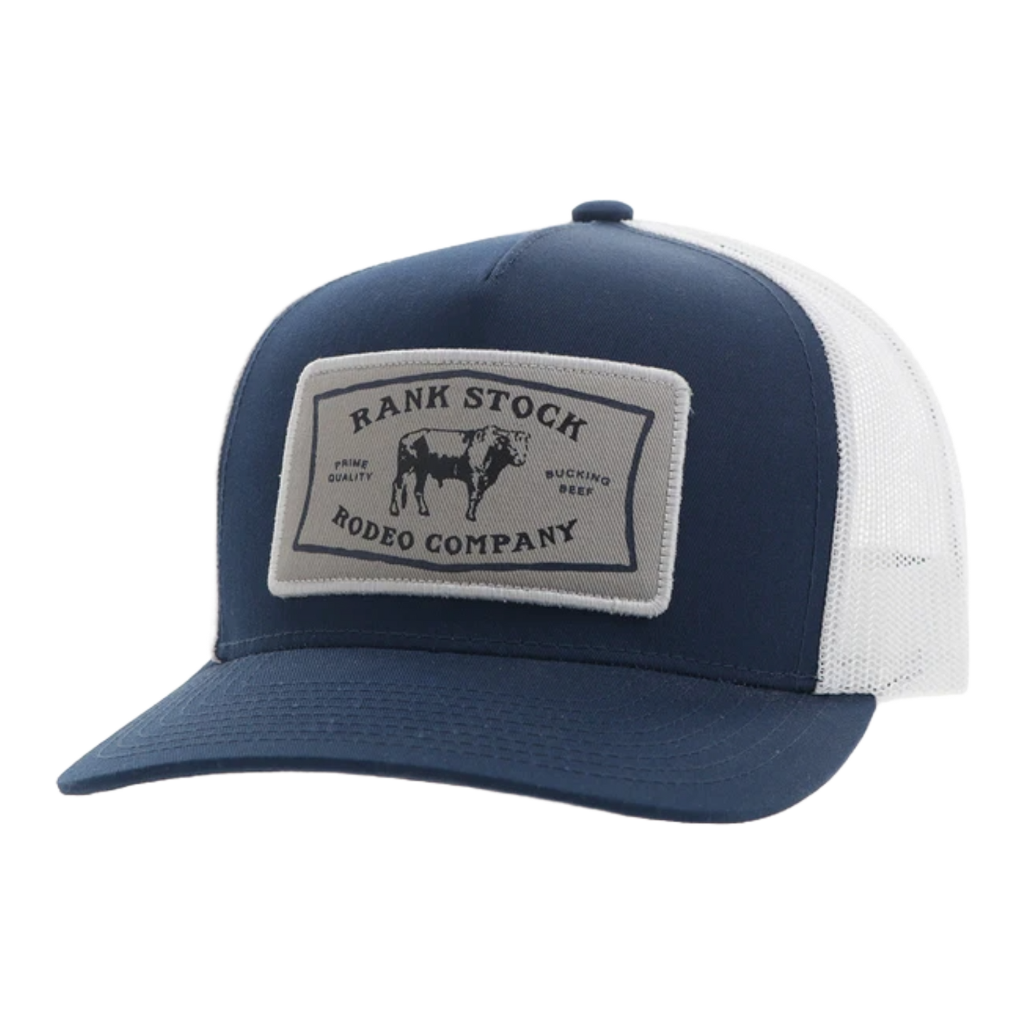 Hooey "Rank Stock" 5-Panel Navy & White Snapback Hat 2461T-NVWH