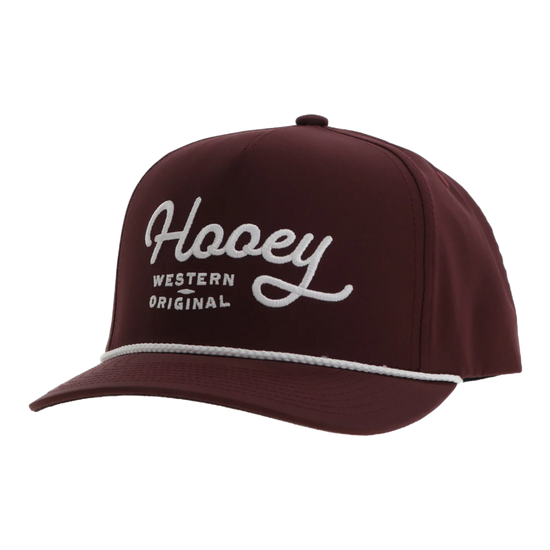 Hooey Men's "OG" Maroon & White Snapback Hat 2460T-MA