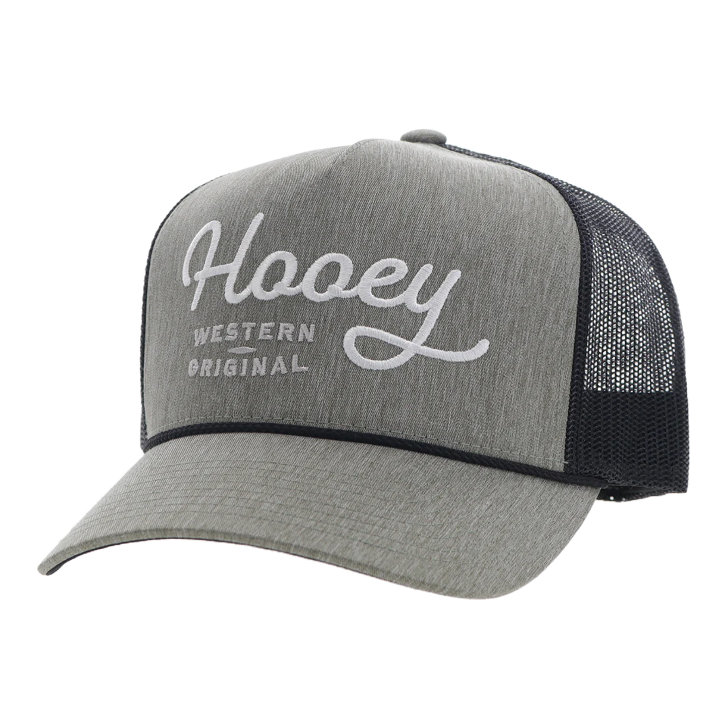 Hooey Men's "OG" 5-Panel Grey & Black Snapback Hat 2460T-GRBK