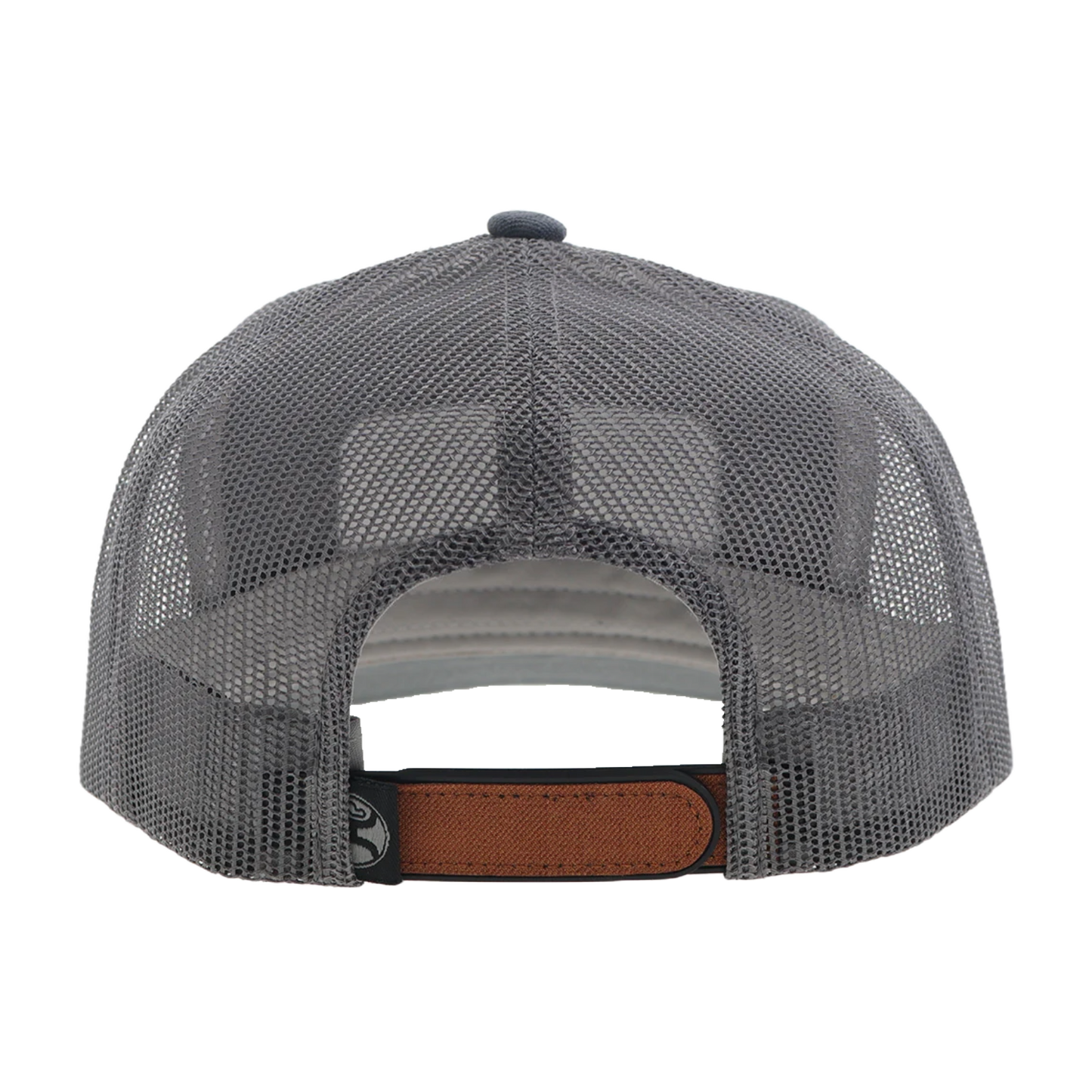 Hooey 'Loop" Rectangle Patch 5 Panel Orange & Grey Trucker Cap 2459T-ORGY