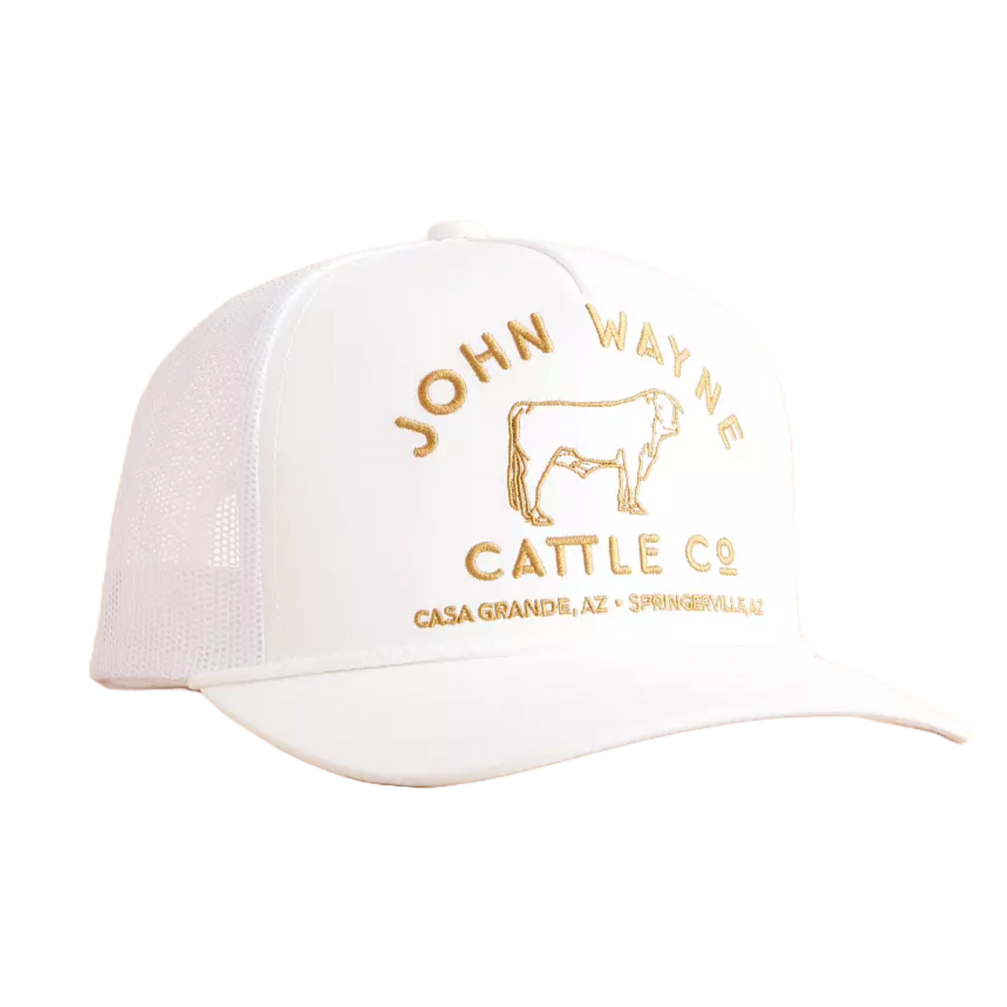 Hooey John Wayne White & Yellow Western Trucker Cap 2466T-WH