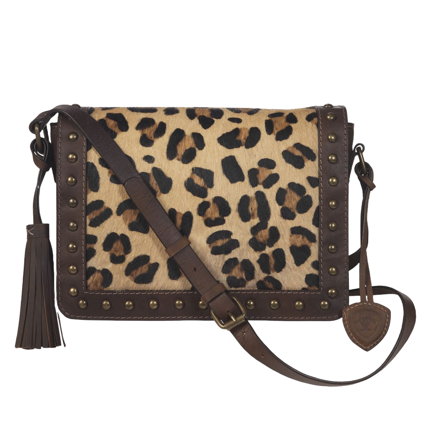 Ariat Ladies Bristol Leopard Brown Leather Crossbody Purse A770001302