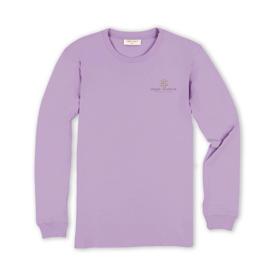 Simply Southern Ladies Impress Lilac Long Sleeve T-Shirt LS-IMPRESS-LILAC