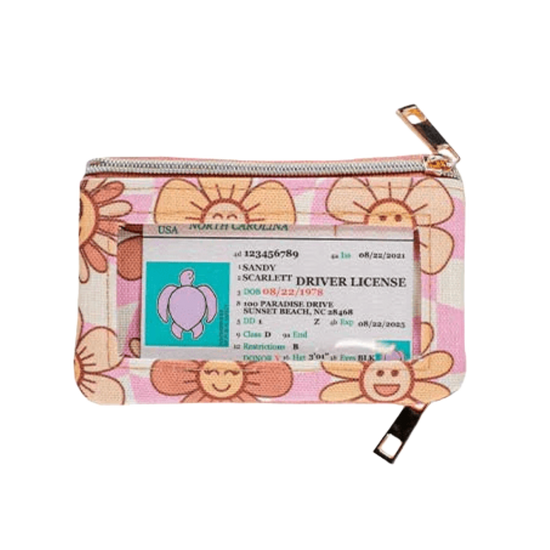 Simply Southern Ladies Groovy Flower Zip Wallet 0224-BAG-ZIPWLT-GRVYFLWR