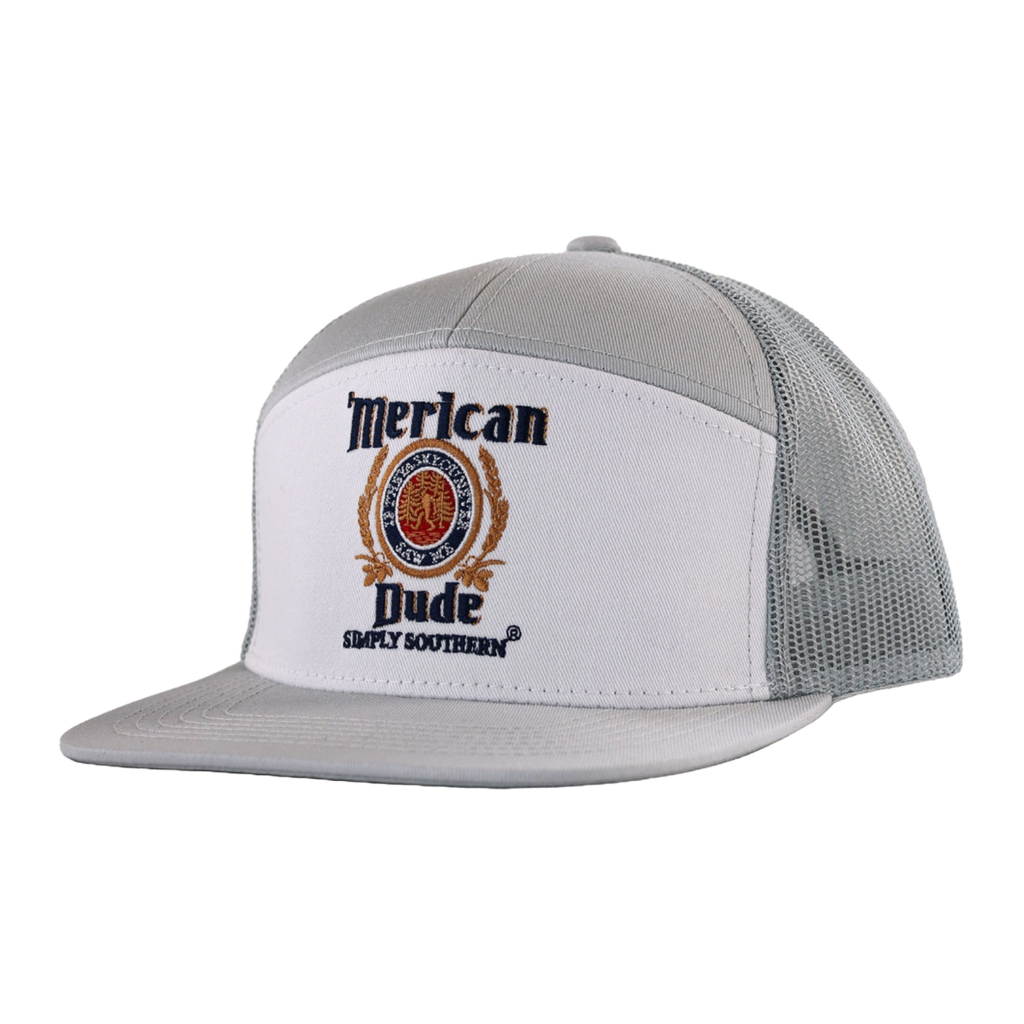 Simply Southern Mens Grey Merican Dude Hat 0224-MN-HAT-DUDELT