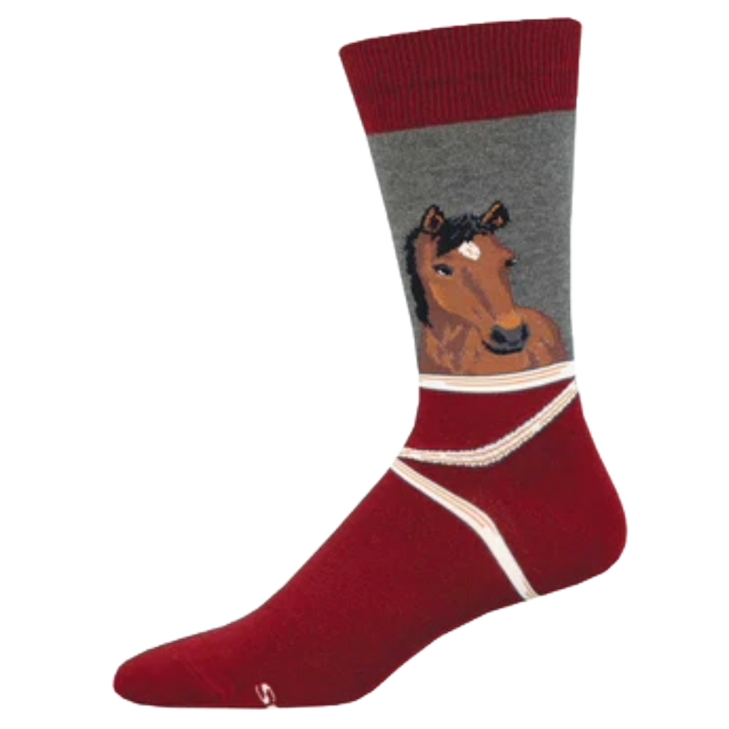 SockSmith® Men's Hey Neigh-bor Graphic Charcoal Heather Crew Sock MNC3051-CHH