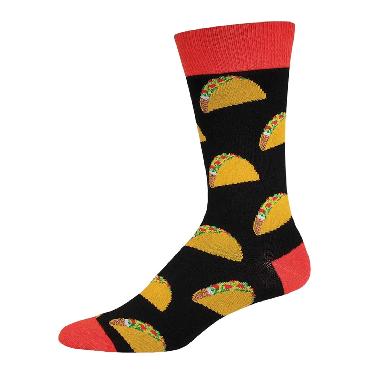 SockSmith® Men's Taco's Graphic Black Crew Sock MNC524-BLK