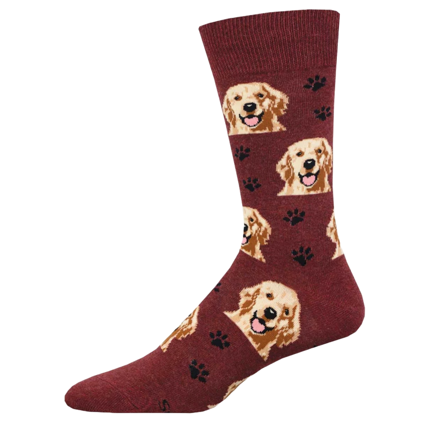 SockSmith® Men's Who's A Good Boy Graphic Red Heather Crew Sock MNC3226-RHT